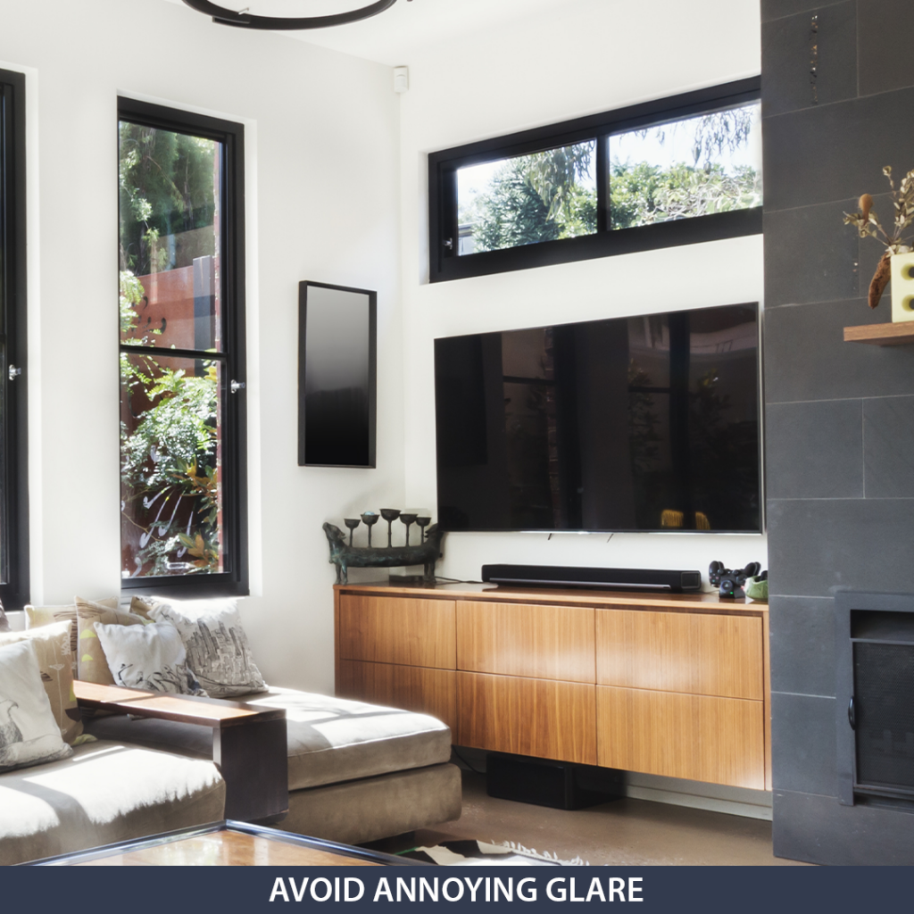 Living room with professional window tint